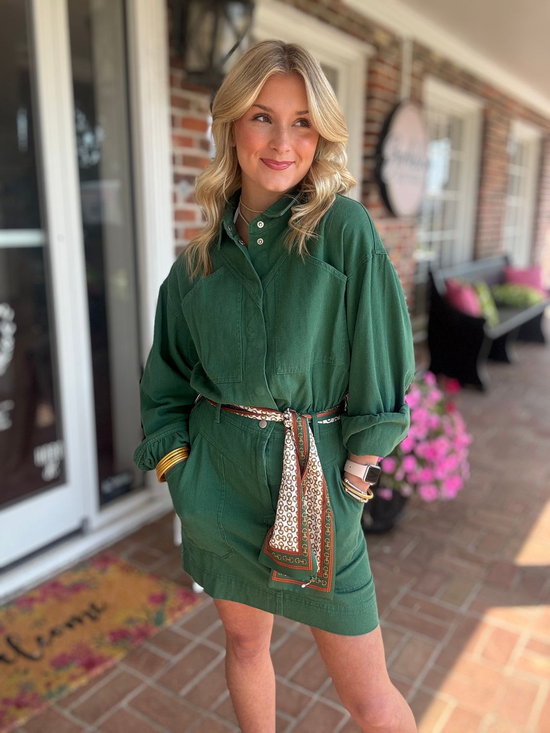 Well.. What Do You Know? Green Denim Dress