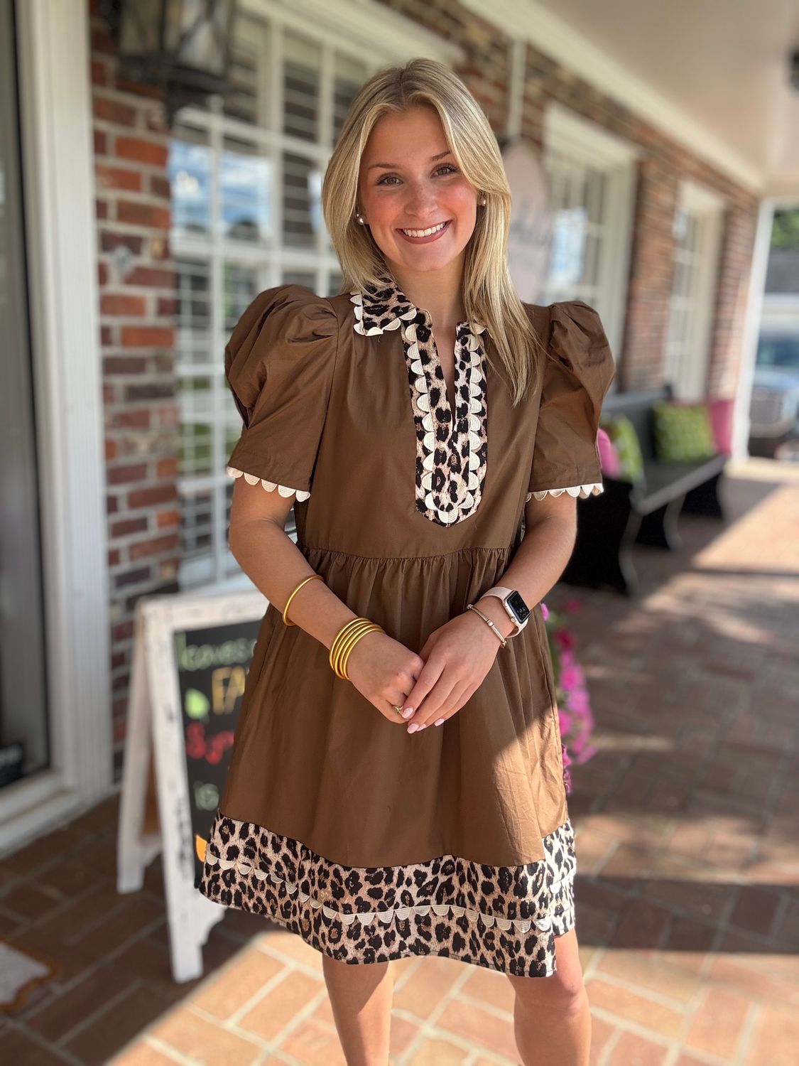 Seeing Spots Dress With Cheetah Print Detail