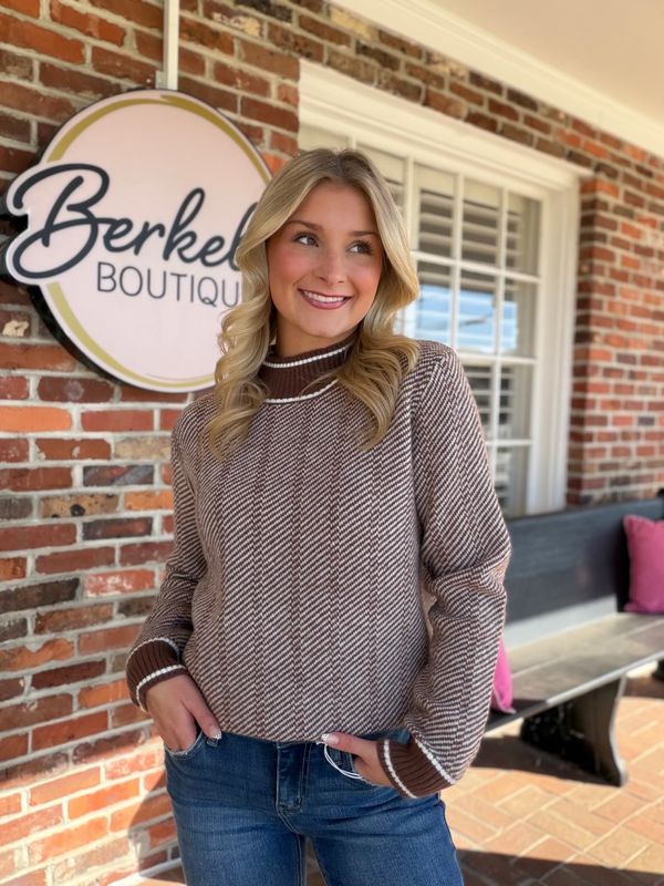 All Is Well Brown/Cream Sweater