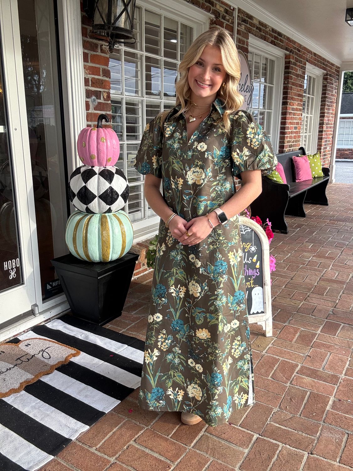 Love You So Brown Floral Midi