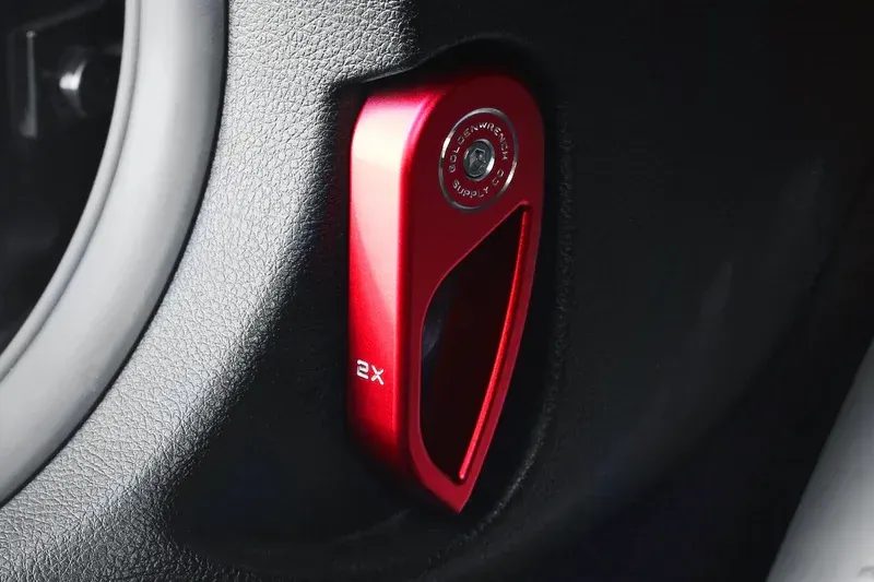 BMW F Series Red Hood Bonnet Latch Handle (Left-Hand Drive) by Goldenwrench
