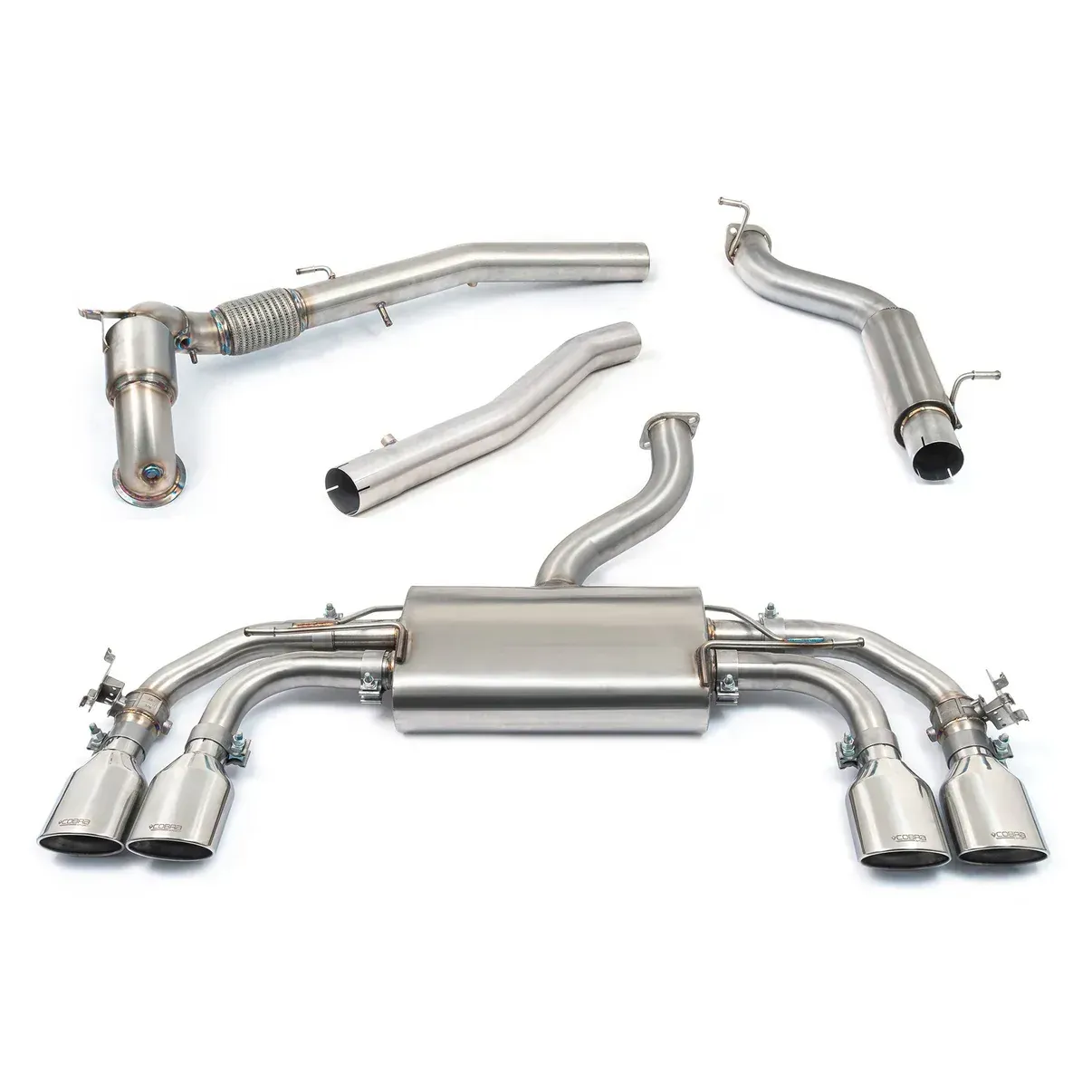 Cobra Exhaust VW Golf R (Mk8) 2.0 TSI (21+) Valved Turbo Back Performance Exhaust