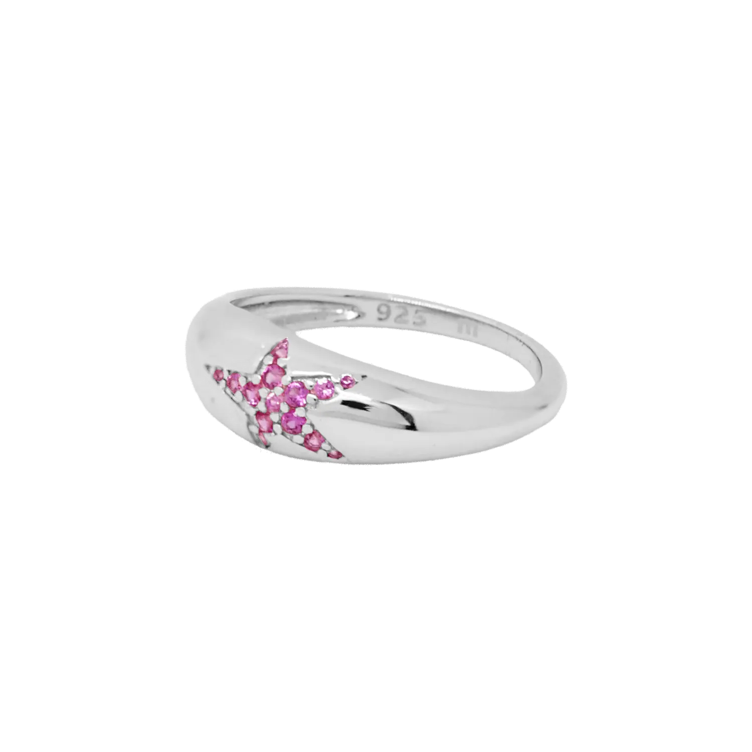 Pink Stellar Silver Ring