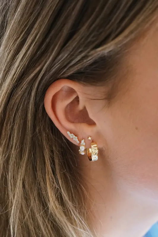 Sparkling Silver climbers studs