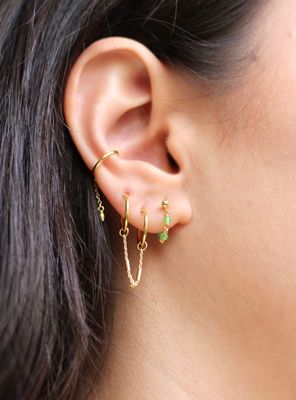 Double Hoop Chain earrings