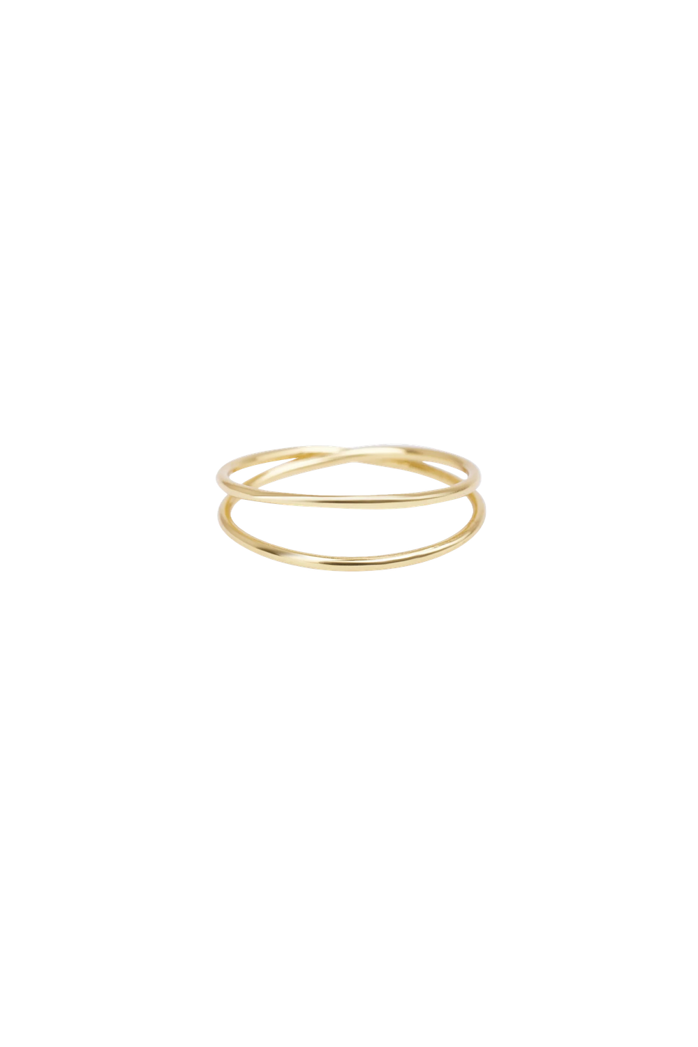 Xzota handmade brass ring with a subtle twisted design, wearable as a regular ring or as a pinky ring.