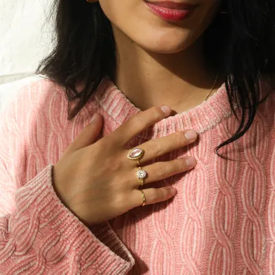 Vintage Rose Quartz ring