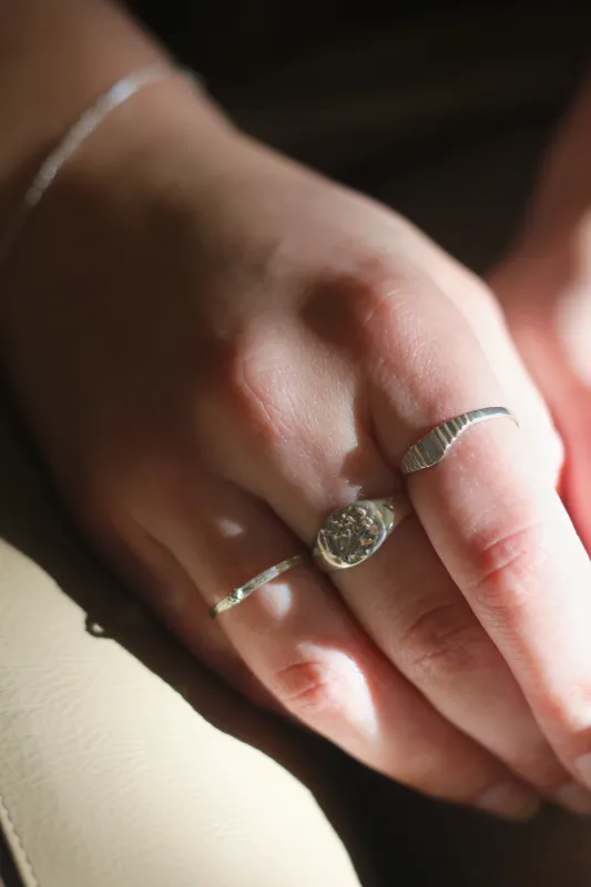 Silver Stripes ring