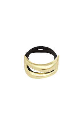 Double Open Bold Gold Hair elastic