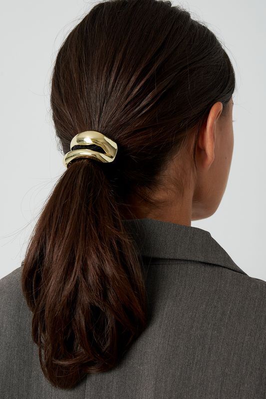 Double Open Bold Silver Hair elastic