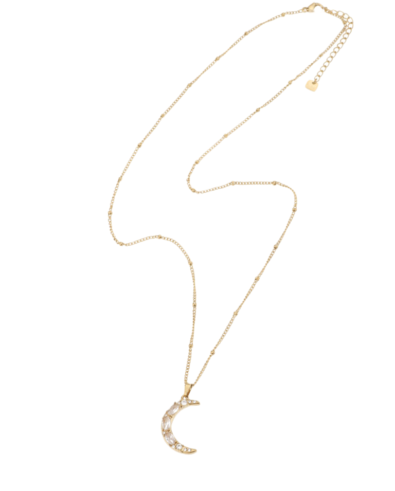 Long Sparkle Moon necklace