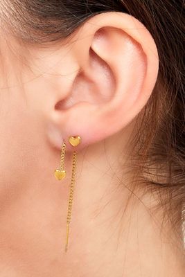 Sweet tiny heart silver earrings