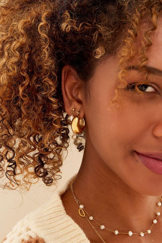 Bold small silver hoops