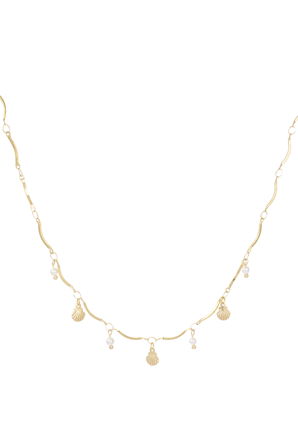 Wavy pearls necklace