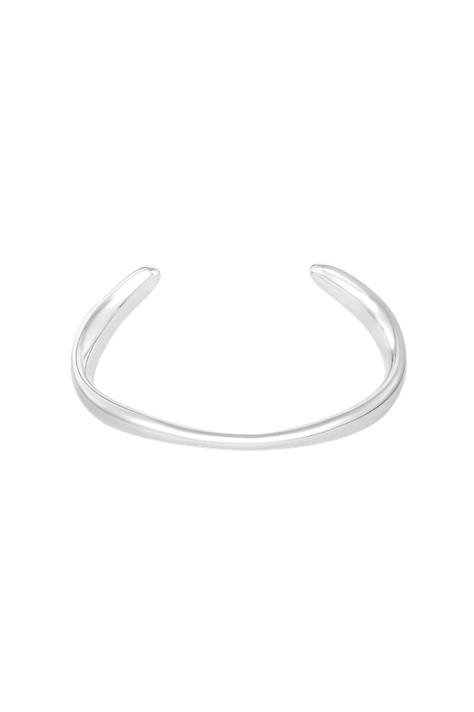 Classic Wave Silver bangle