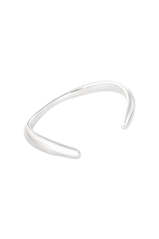 Classic Wave Silver bangle