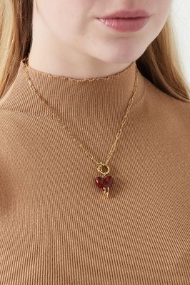 Heart on fire necklace