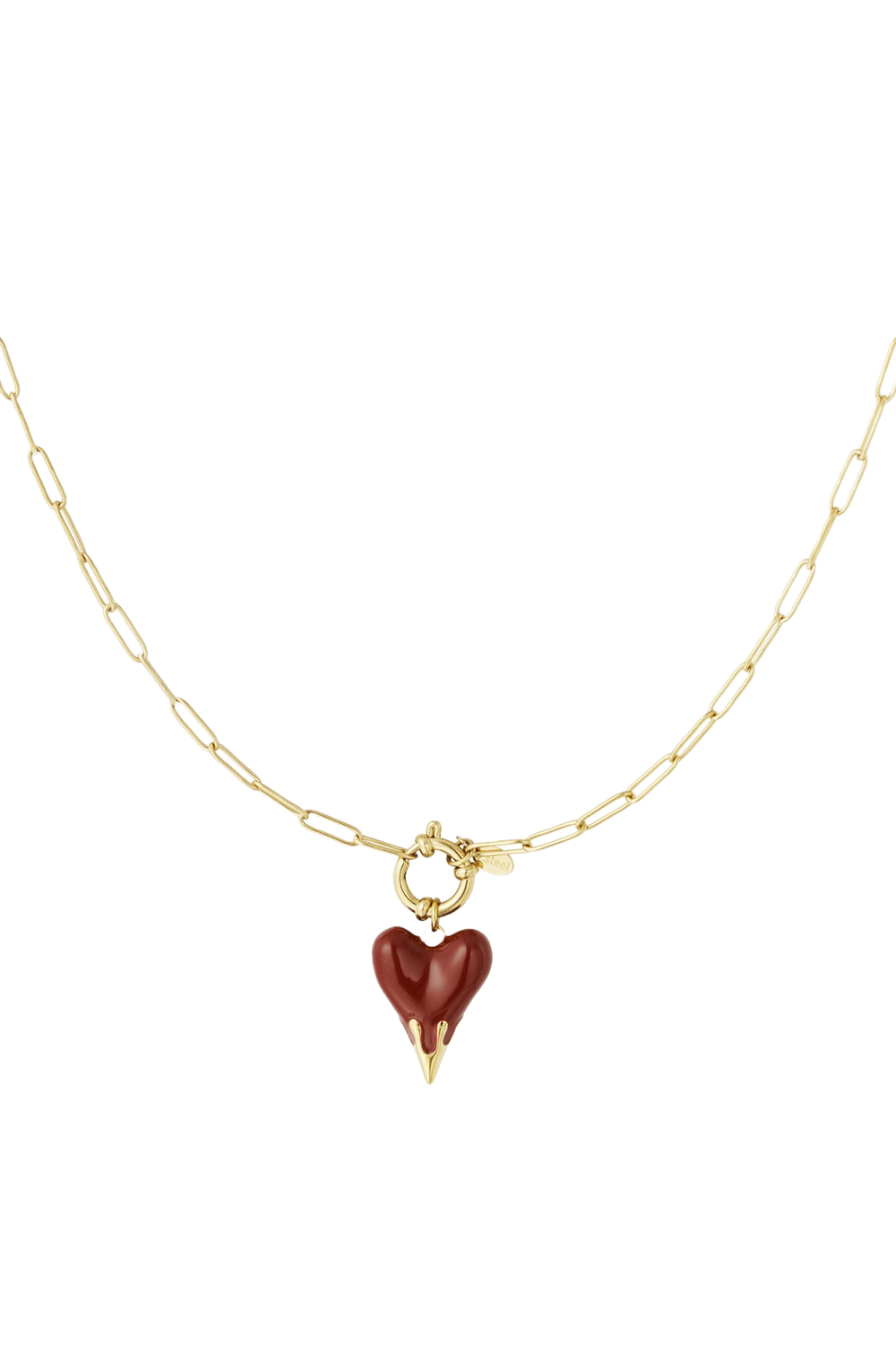 Heart on fire necklace
