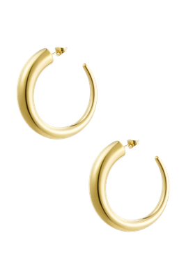 Half thick hoop earrings