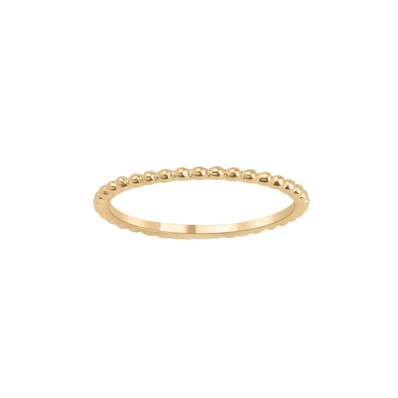 Bubble Stacking Ring with little balls, gold plated brass, perfect for stacking with other rings from Josephina Jewelry and Maison Maeva.