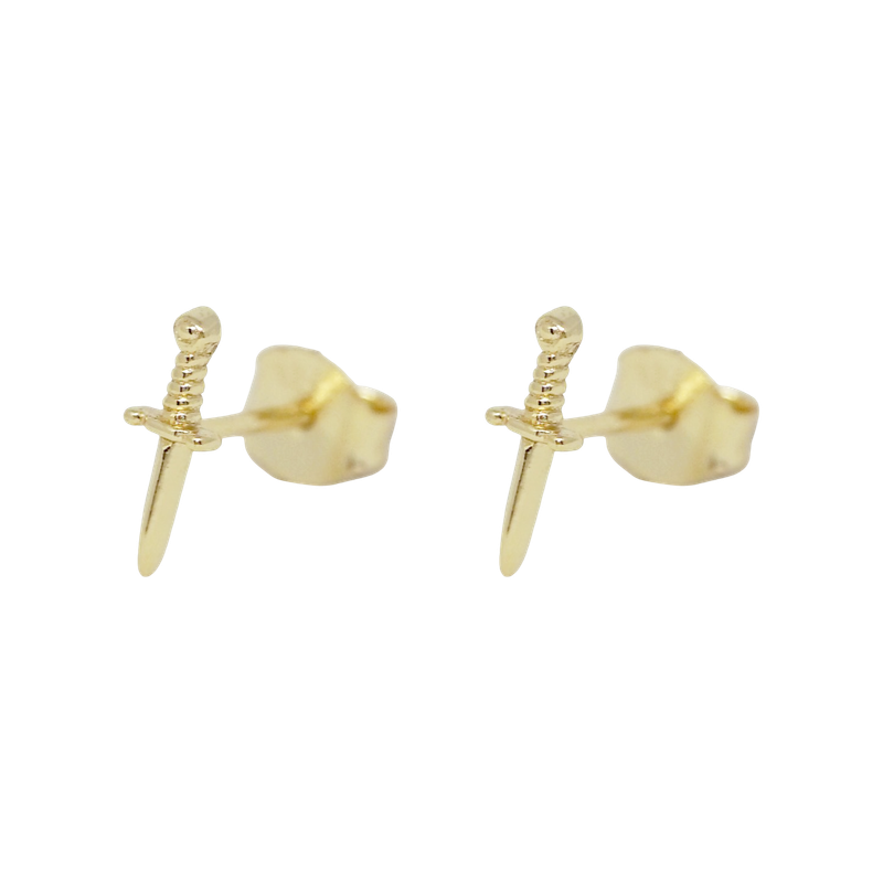 Tiny Warrior Studs Goldplated