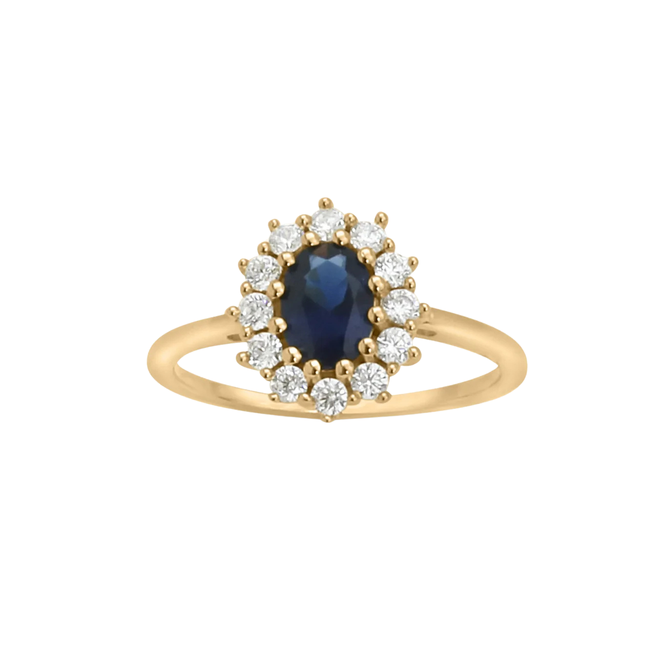 Lady Diana Ring Blue gold
