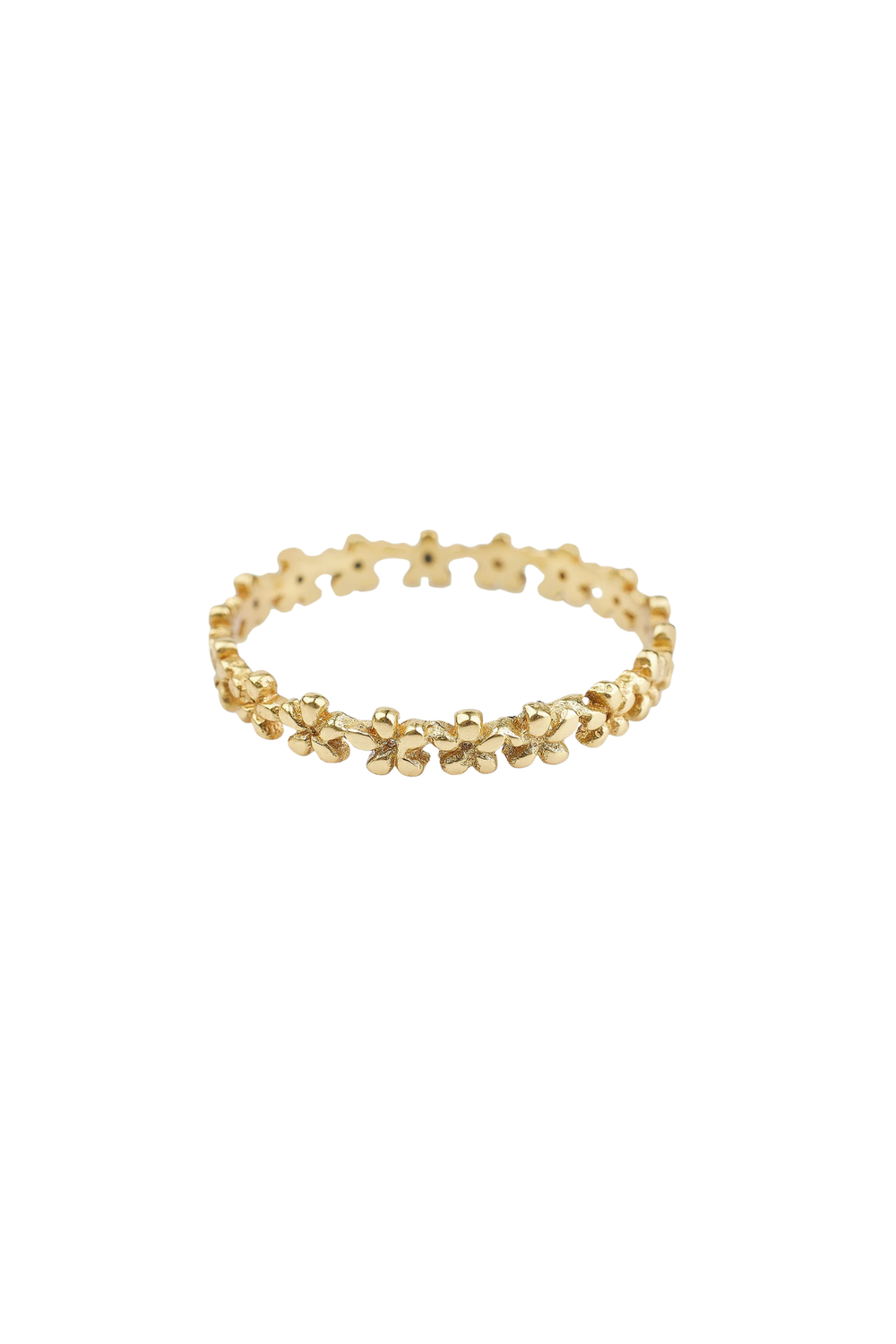 Flower circle pinky ring