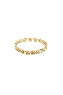 Flower circle pinky ring