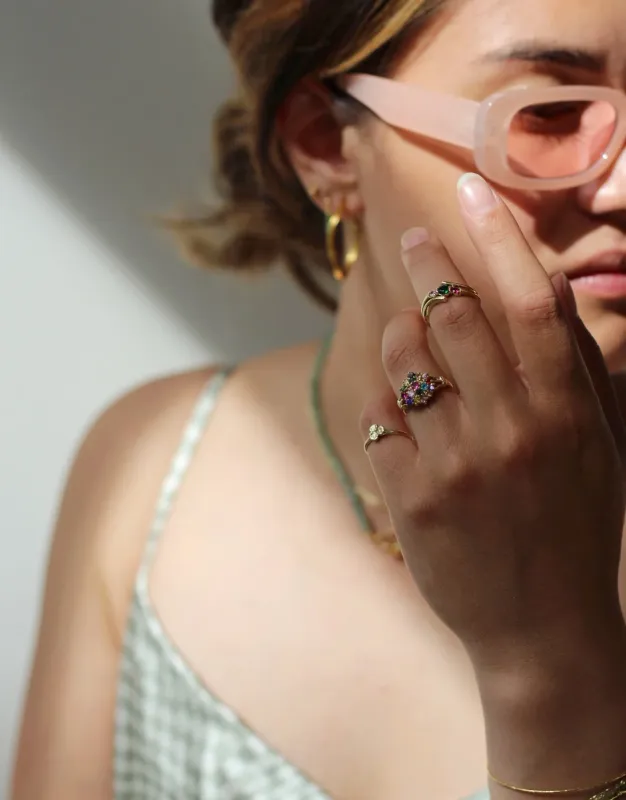 Clover pinky ring