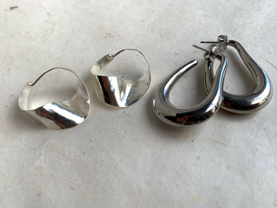 Silver earrings