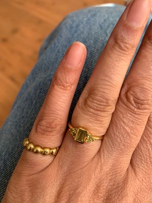Ball Brass ( pinky) ring