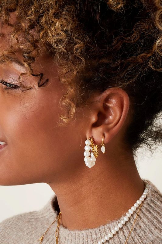 Tiny sweet water pearl earrings