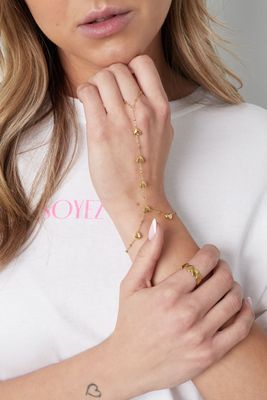 Big love hand chain bracelet