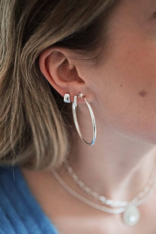 Dancing Star Studs Silver