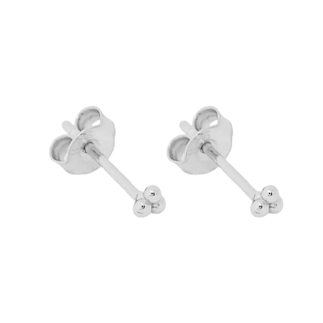 Tiny Three Dot Studs Silver