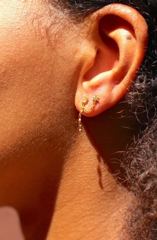 Tiny star moon chain