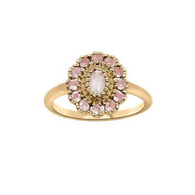 Kae Rose Quartz Flower ring