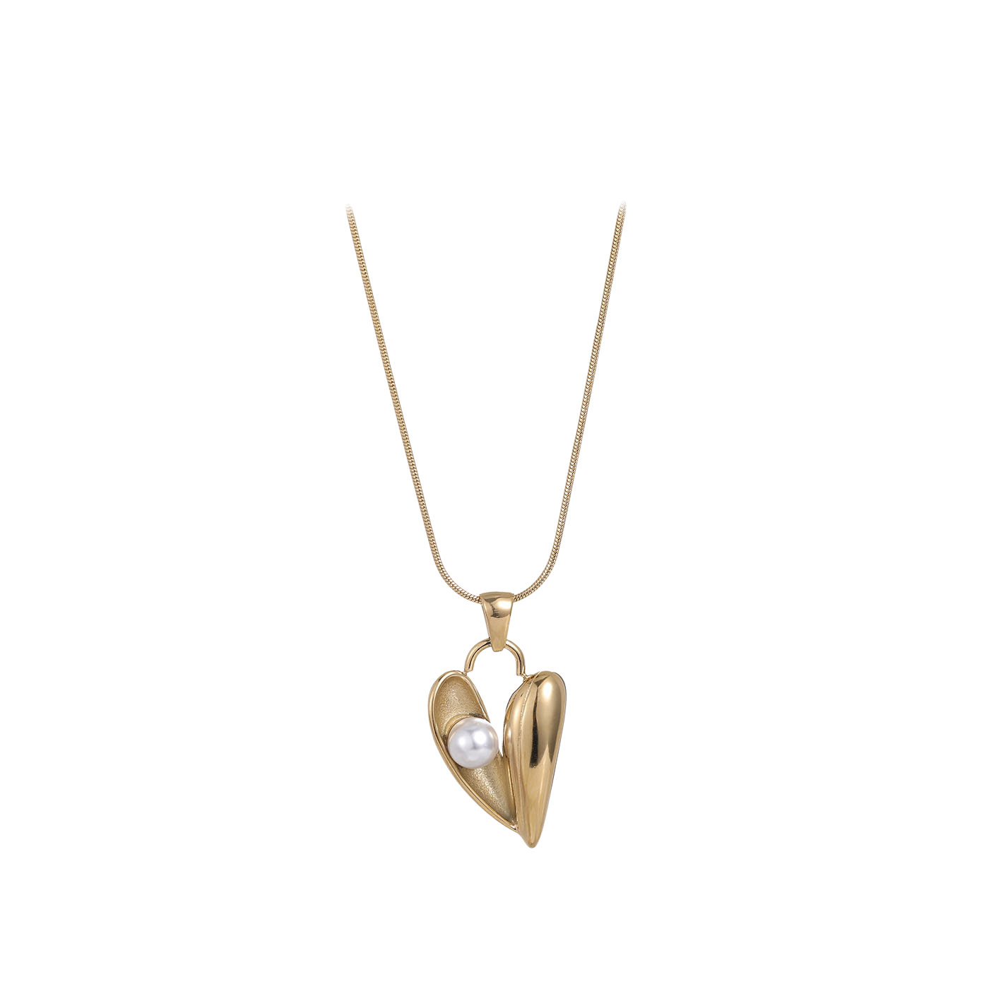 Pearl Heart Drop Necklace