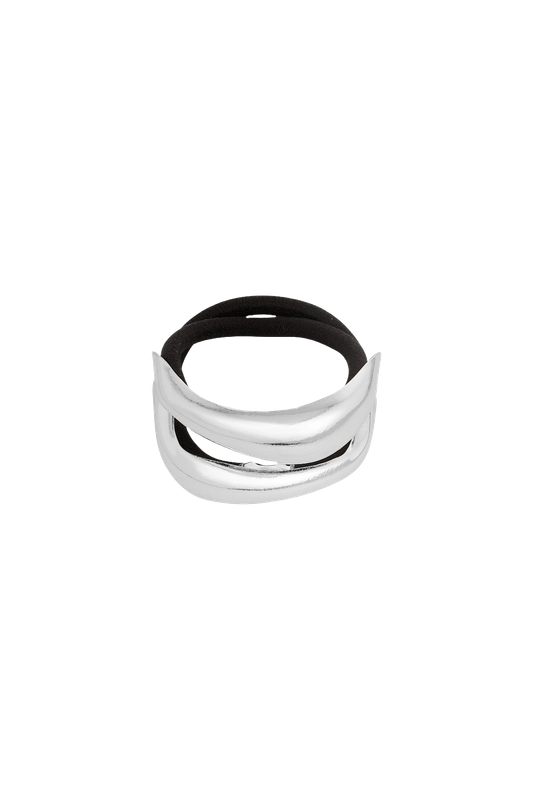 Double Open Bold Silver Hair elastic