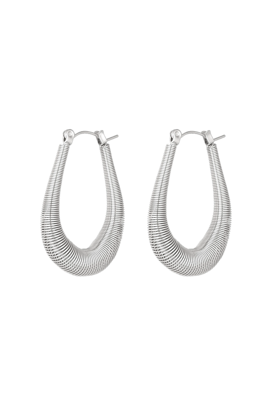 All wired up earrings silver