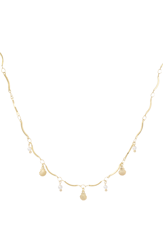 Wavy pearls necklace