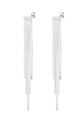 Waterfall Silver Party earrings