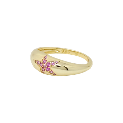 Pink Stellar Golden Ring