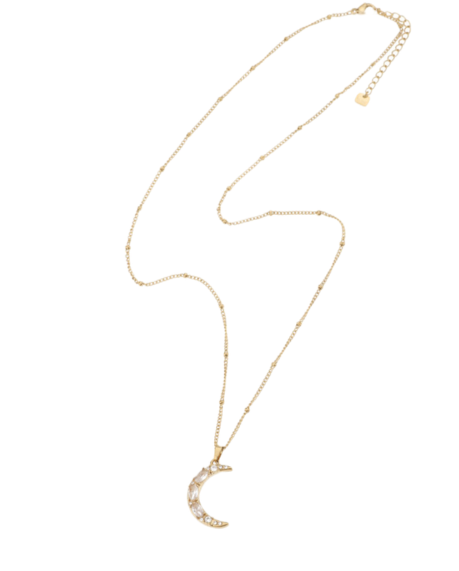 Long Sparkle Moon necklace