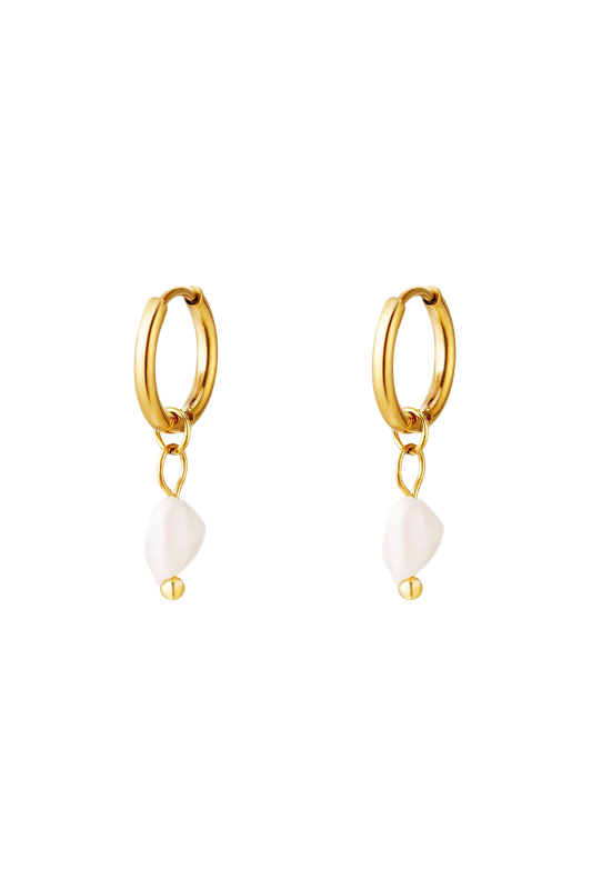 Tiny sweet water pearl earrings