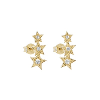 Twinkling Star Studs Gold Plated