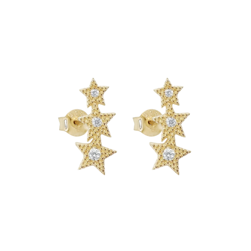 Twinkling Star Studs Gold Plated