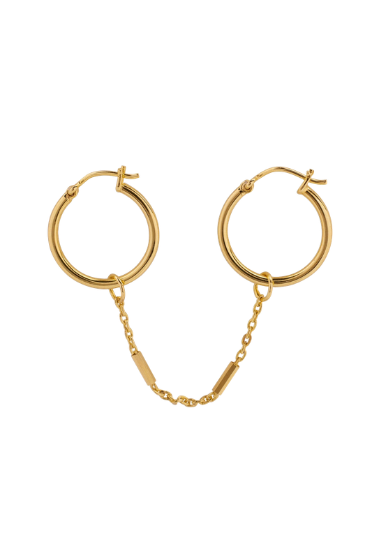 Double Hoop Chain earrings