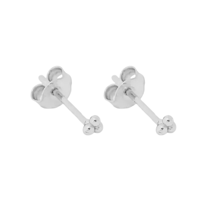 Tiny Three Dot Studs Silver