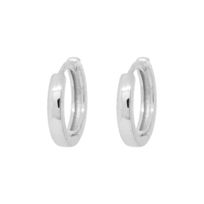 Small Square Huggies 11mm made of 925 silver, by Maison Maeva.